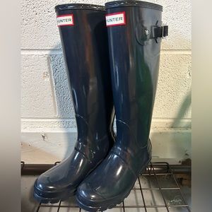 HUNTER Tall Navy Waterproof Rain Boots